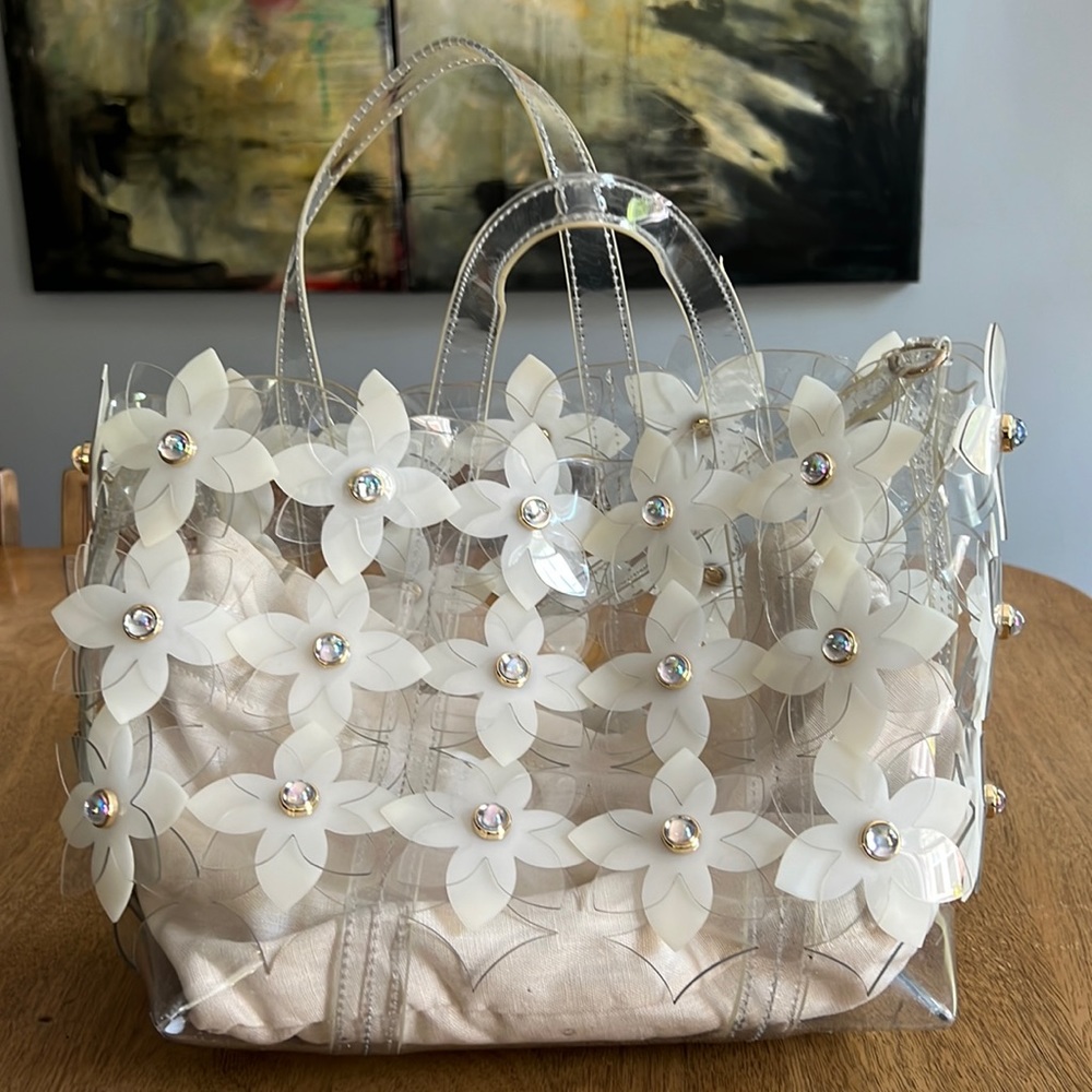 Marc Jacobs clear flower purse